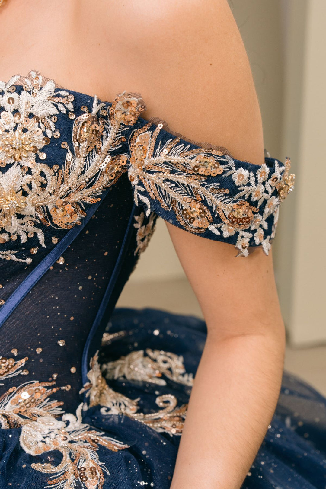 Off Shoulder Ball Gown by Cinderella Couture 8390JQ