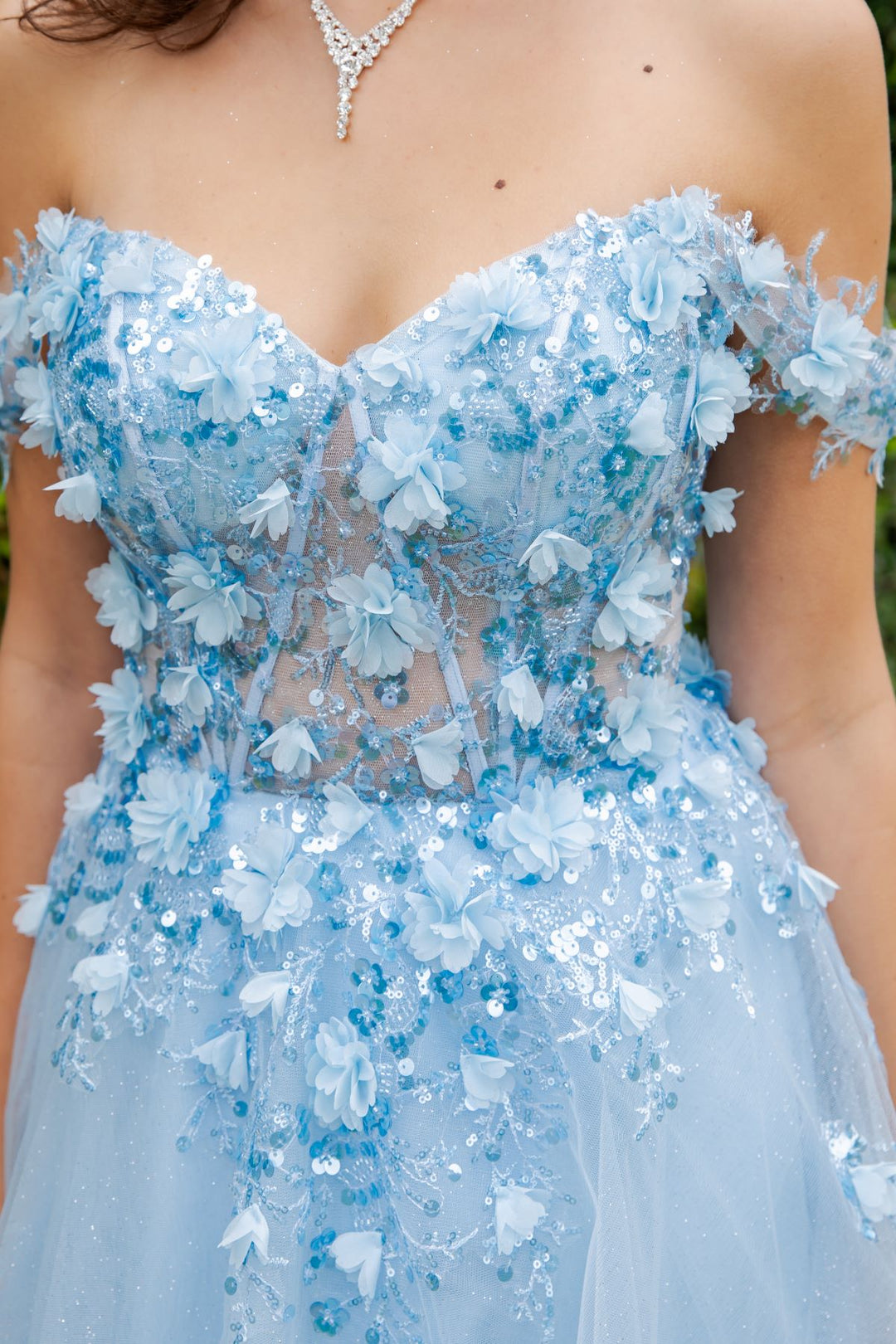 Off Shoulder A-line Gown by Cinderella Couture 8403J