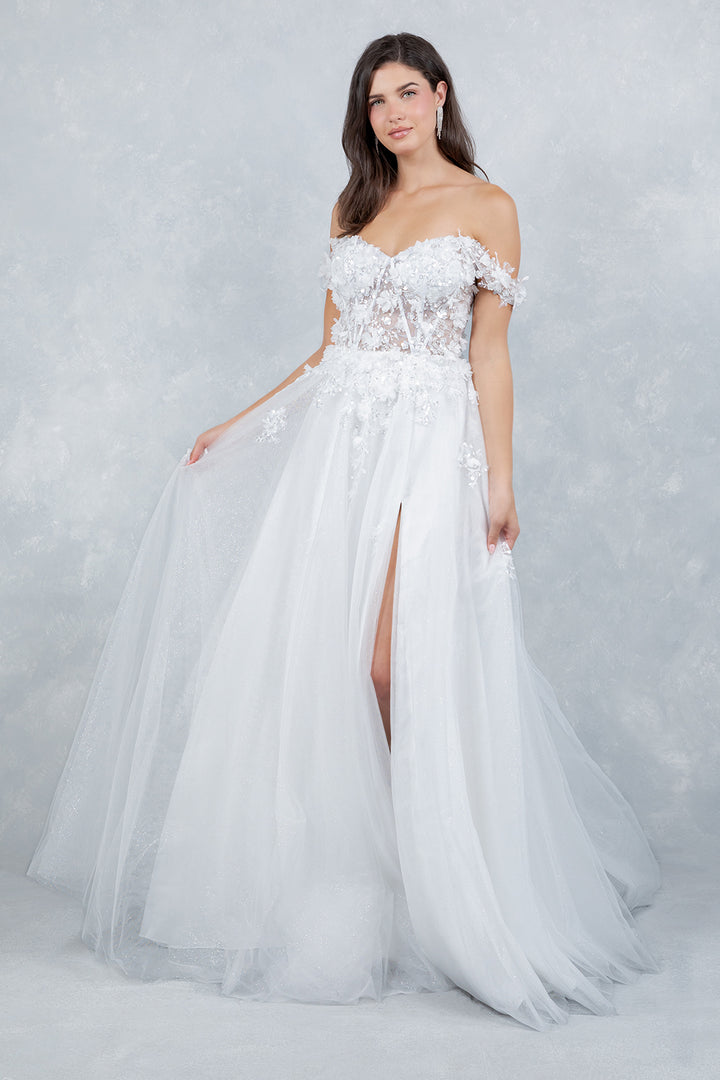 Off Shoulder A-line Gown by Cinderella Couture 8403J