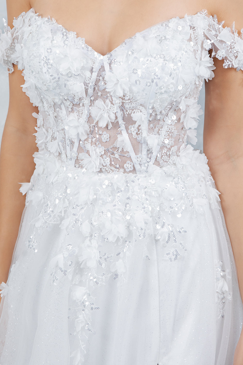 Off Shoulder A-line Gown by Cinderella Couture 8403J