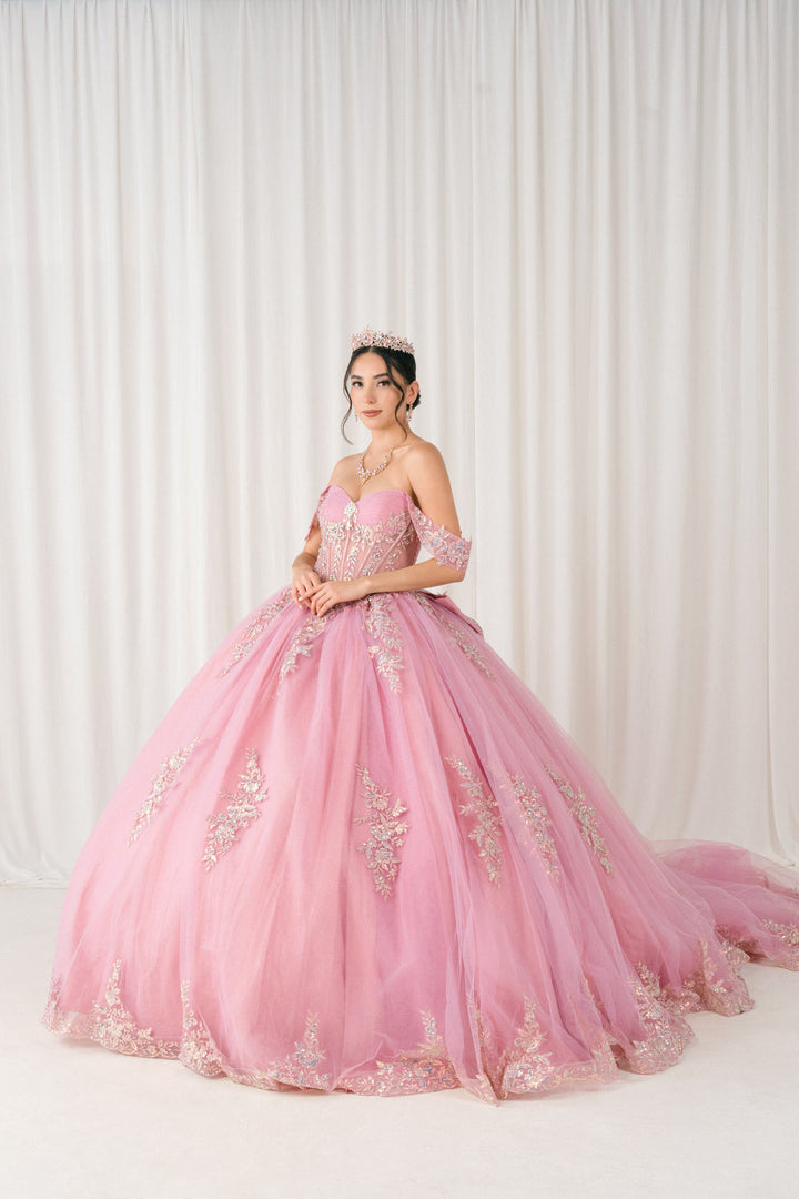 Off Shoulder Ball Gown by Cinderella Couture 8405JQ