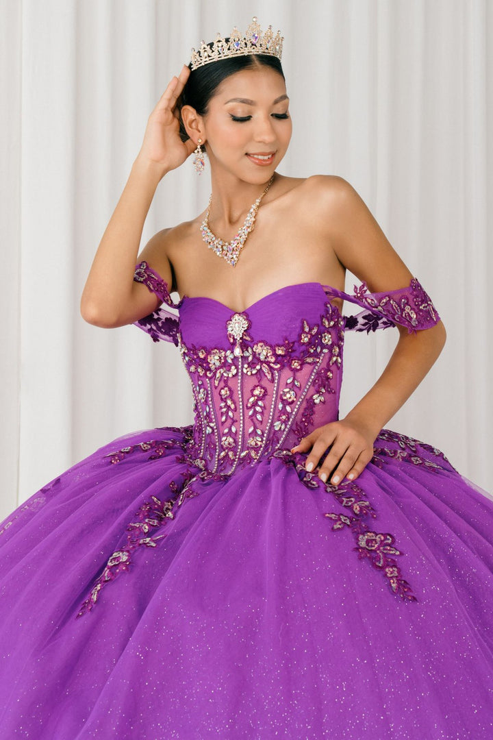 Off Shoulder Ball Gown by Cinderella Couture 8405JQ