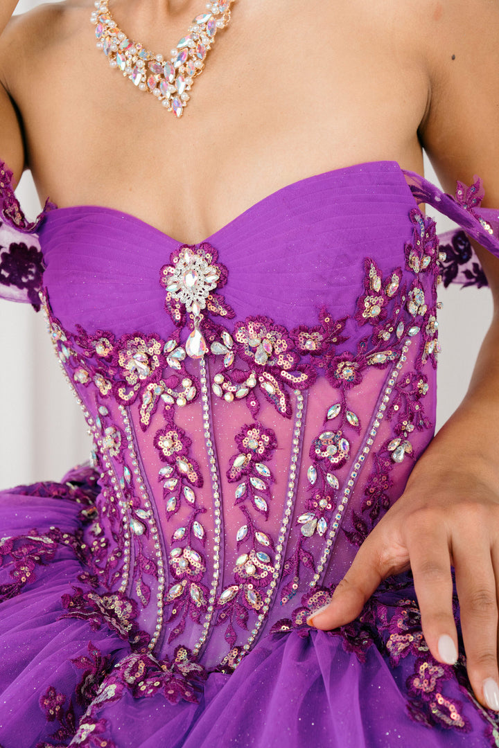 Off Shoulder Ball Gown by Cinderella Couture 8405JQ