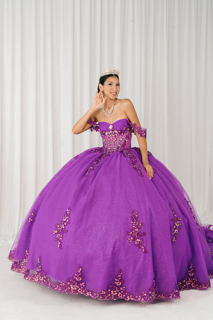 Off Shoulder Ball Gown by Cinderella Couture 8405JQ