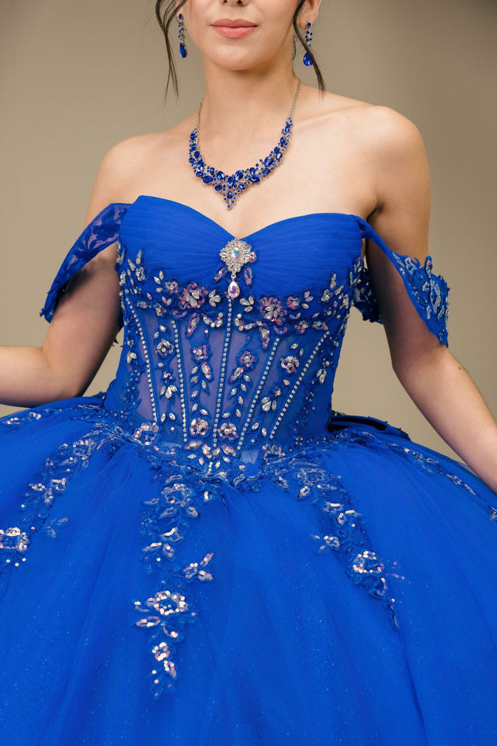 Off Shoulder Ball Gown by Cinderella Couture 8405JQ