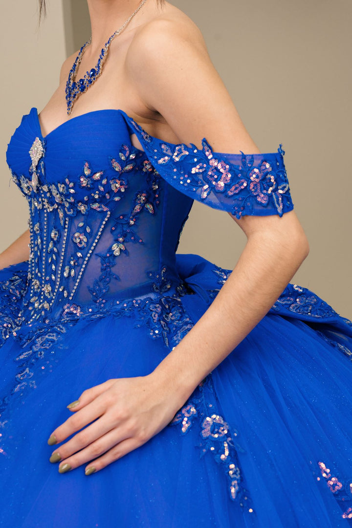 Off Shoulder Ball Gown by Cinderella Couture 8405JQ