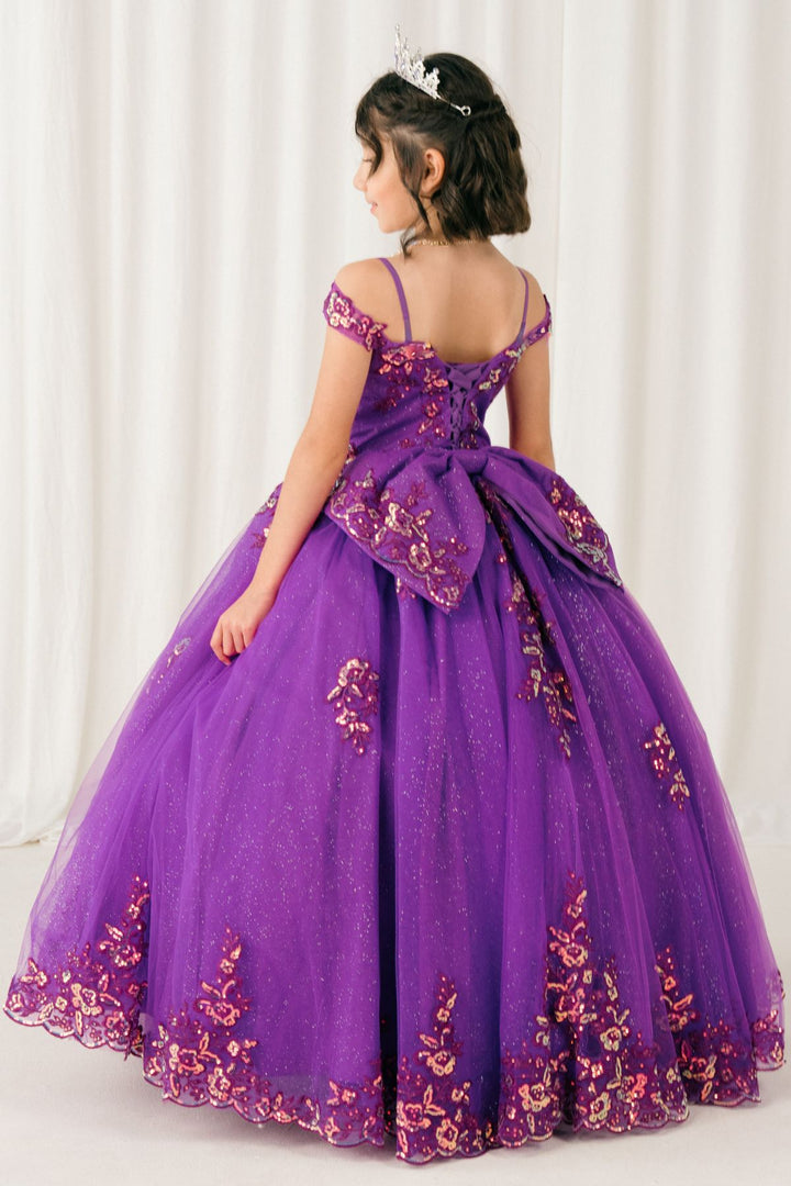 Girls Off Shoulder Gown by Cinderella Couture 8405