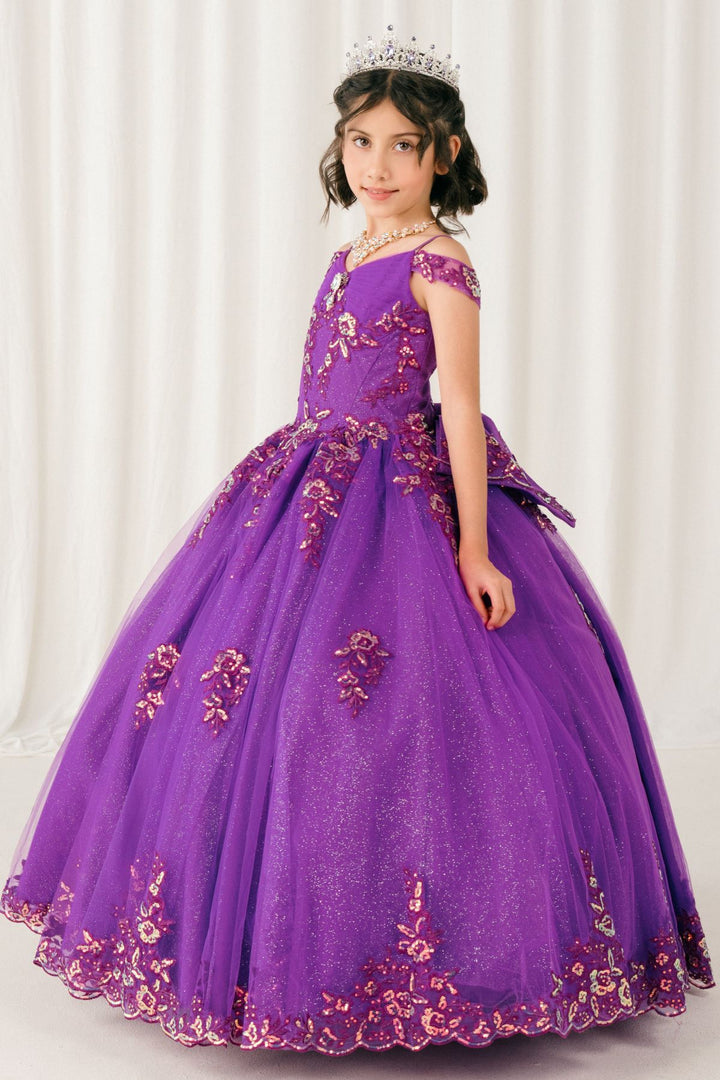 Girls Off Shoulder Gown by Cinderella Couture 8405
