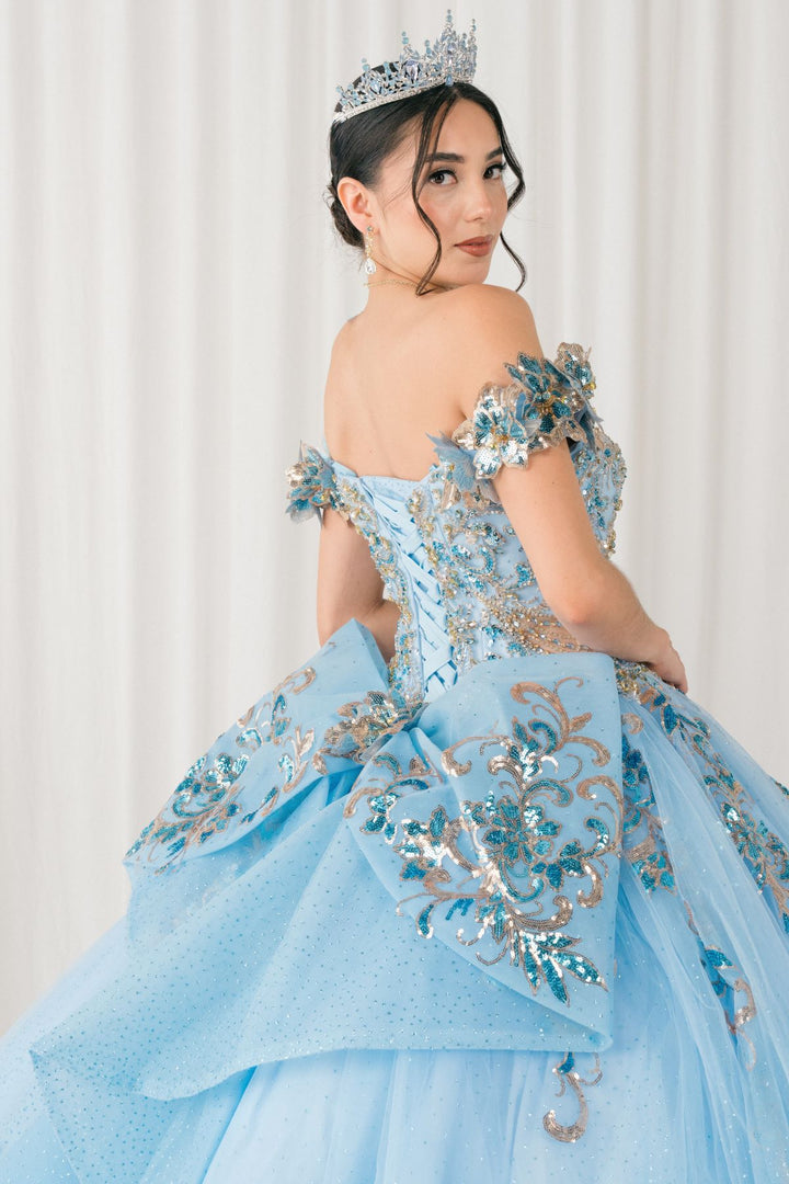 Off Shoulder Ball Gown by Cinderella Couture 8420JQ
