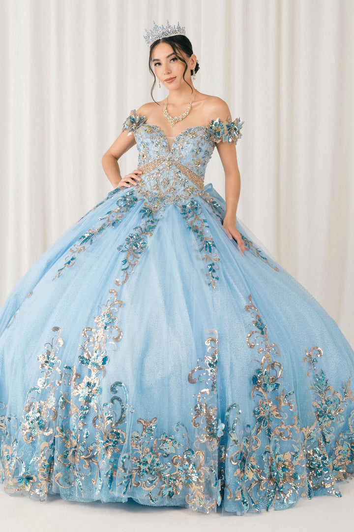 Off Shoulder Ball Gown by Cinderella Couture 8420JQ