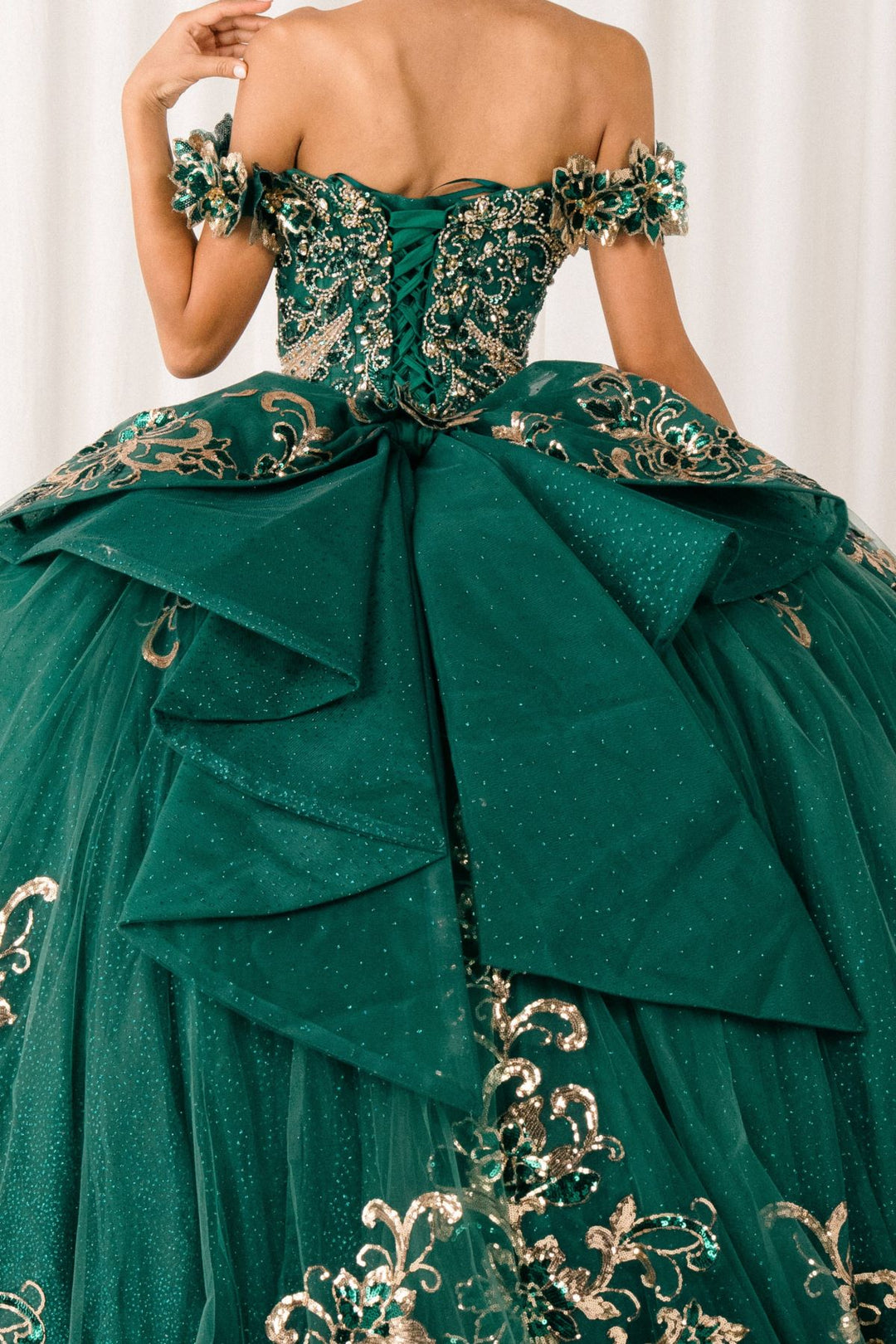 Off Shoulder Ball Gown by Cinderella Couture 8420JQ