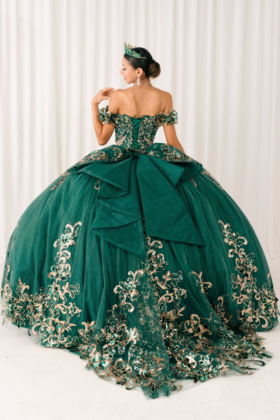 Off Shoulder Ball Gown by Cinderella Couture 8420JQ
