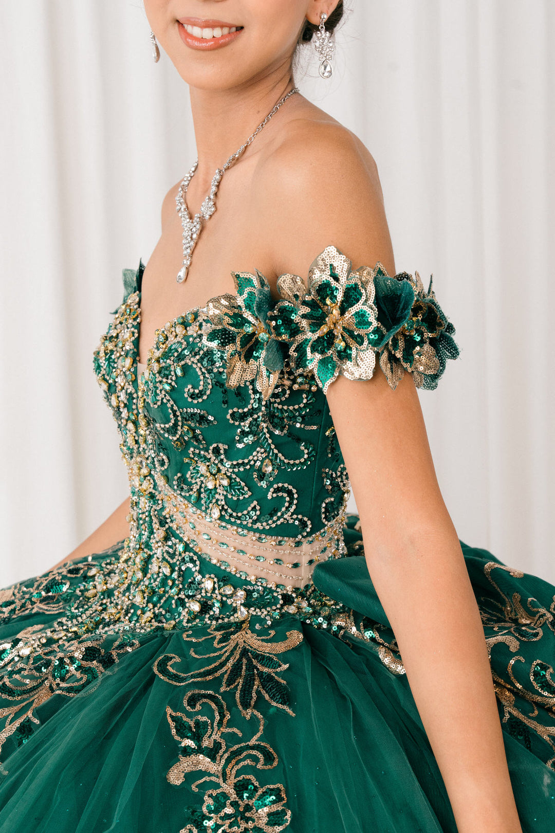 Off Shoulder Ball Gown by Cinderella Couture 8420JQ
