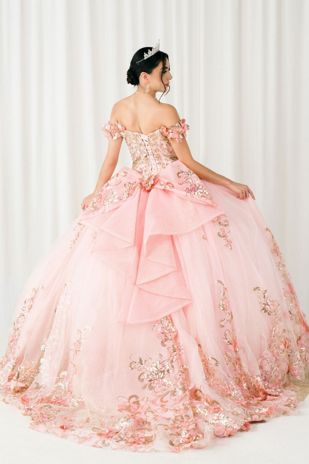 Off Shoulder Ball Gown by Cinderella Couture 8420JQ