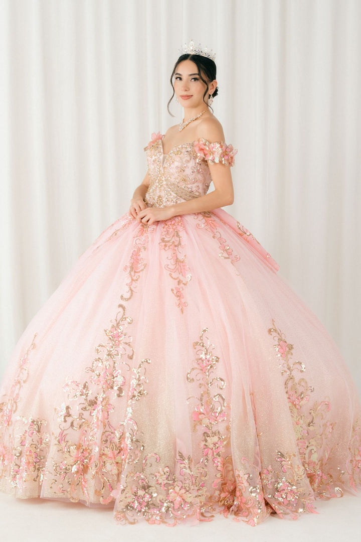 Off Shoulder Ball Gown by Cinderella Couture 8420JQ