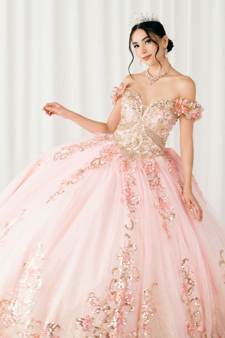 Off Shoulder Ball Gown by Cinderella Couture 8420JQ