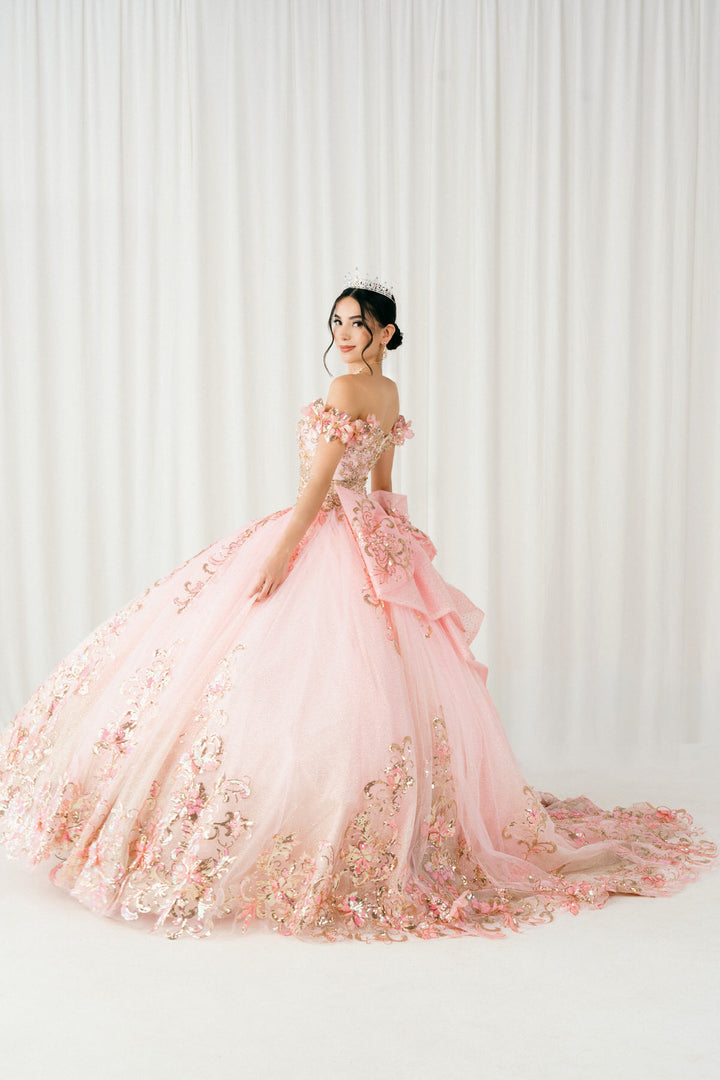 Off Shoulder Ball Gown by Cinderella Couture 8420JQ