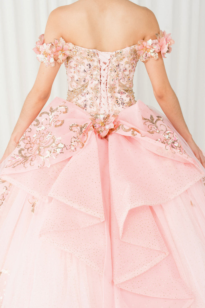 Off Shoulder Ball Gown by Cinderella Couture 8420JQ