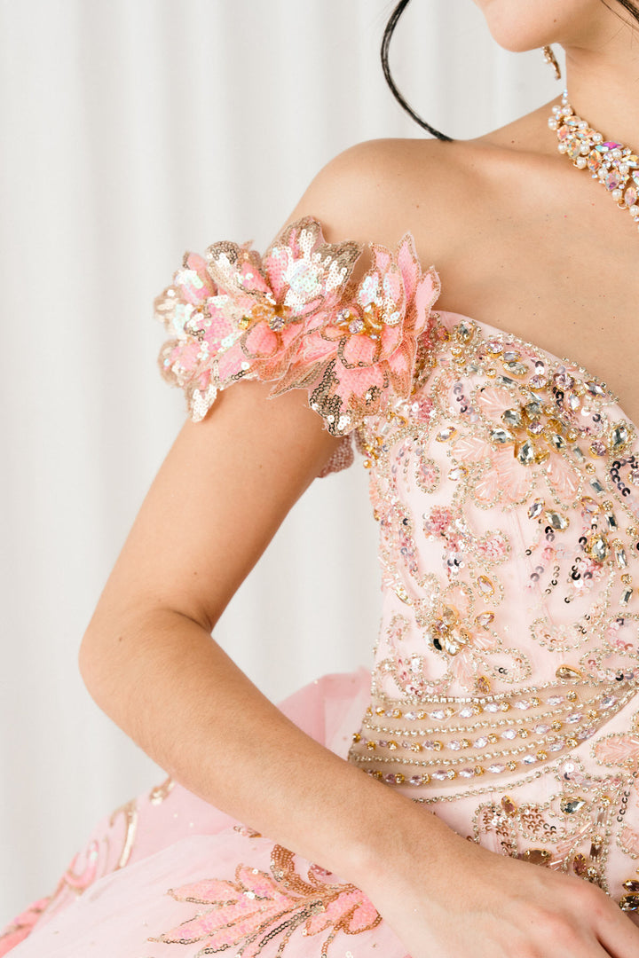 Off Shoulder Ball Gown by Cinderella Couture 8420JQ