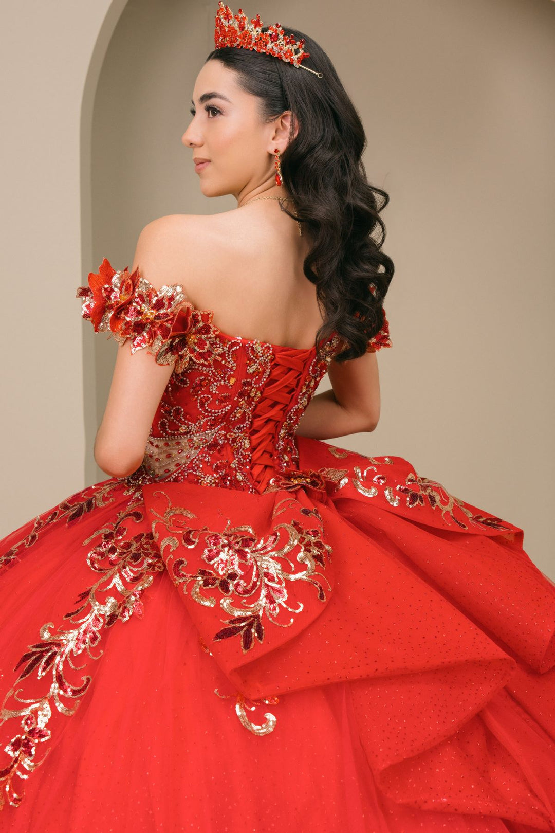 Off Shoulder Ball Gown by Cinderella Couture 8420JQ