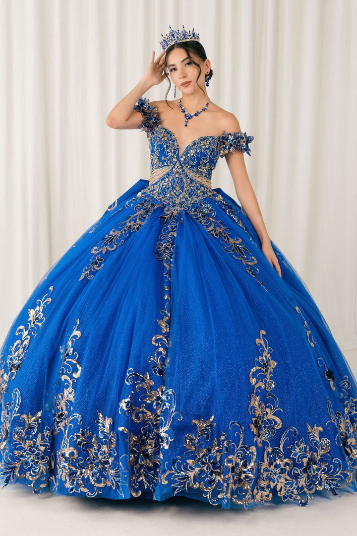 Off Shoulder Ball Gown by Cinderella Couture 8420JQ