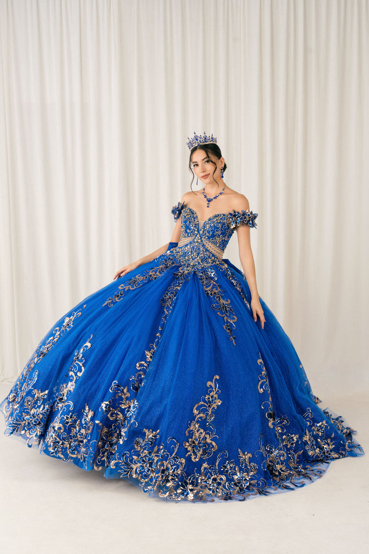 Off Shoulder Ball Gown by Cinderella Couture 8420JQ