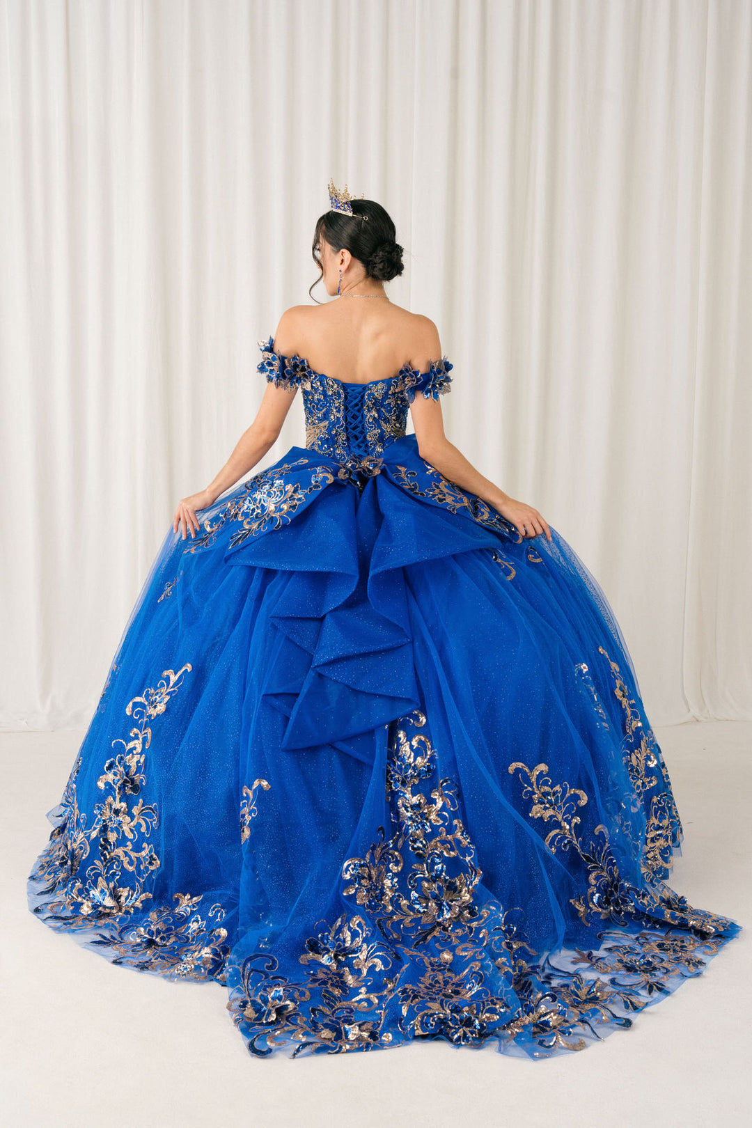 Off Shoulder Ball Gown by Cinderella Couture 8420JQ