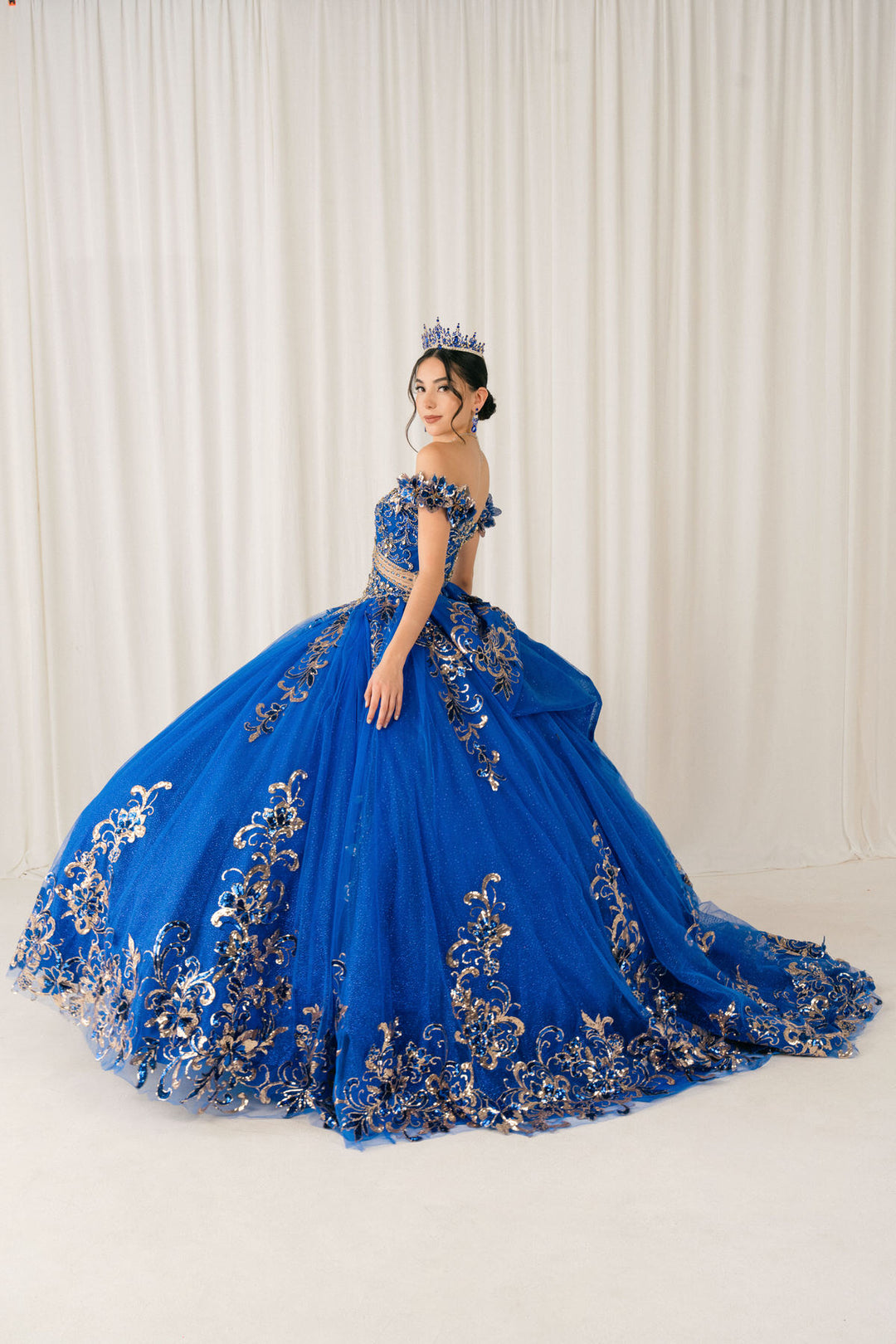 Off Shoulder Ball Gown by Cinderella Couture 8420JQ