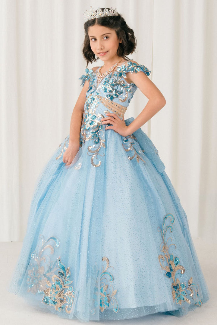 Girls Off Shoulder Gown by Cinderella Couture 8420