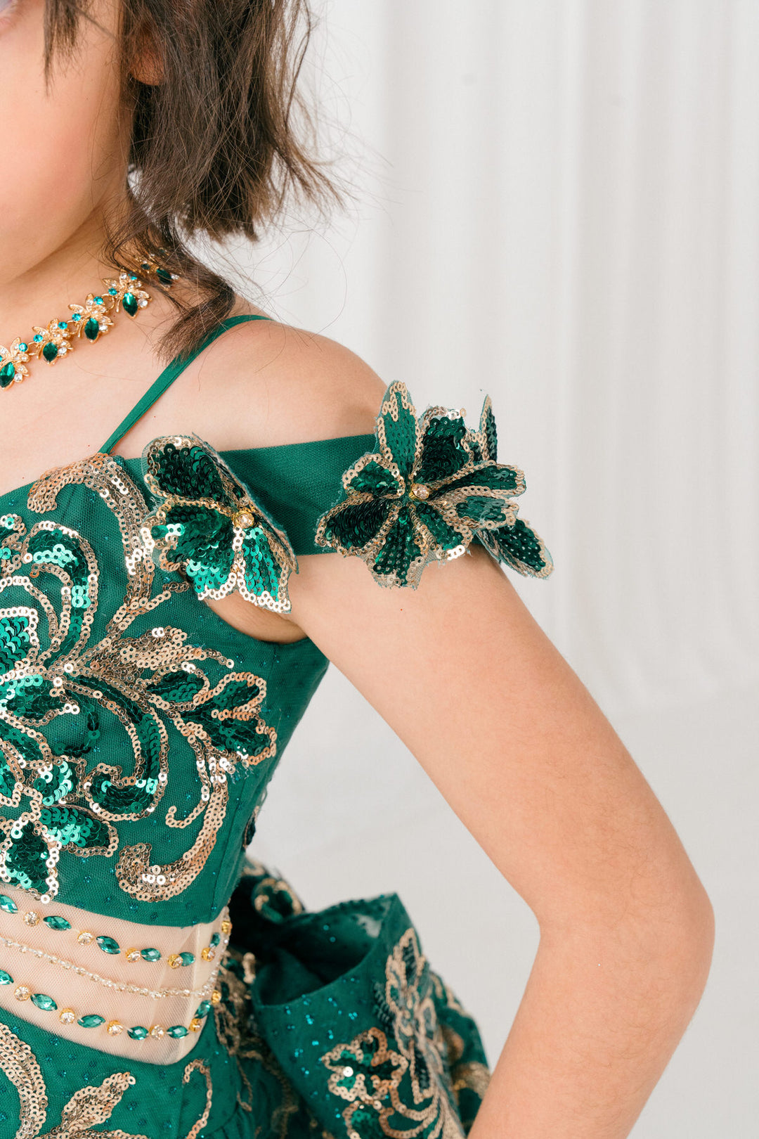 Girls Off Shoulder Gown by Cinderella Couture 8420