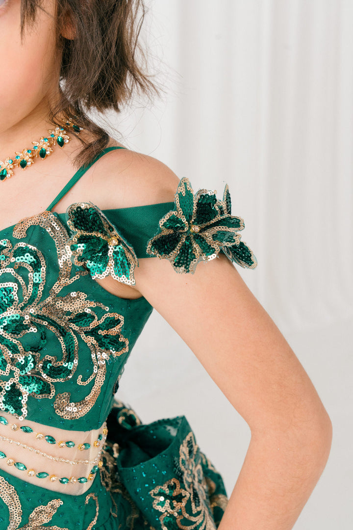 Girls Off Shoulder Gown by Cinderella Couture 8420