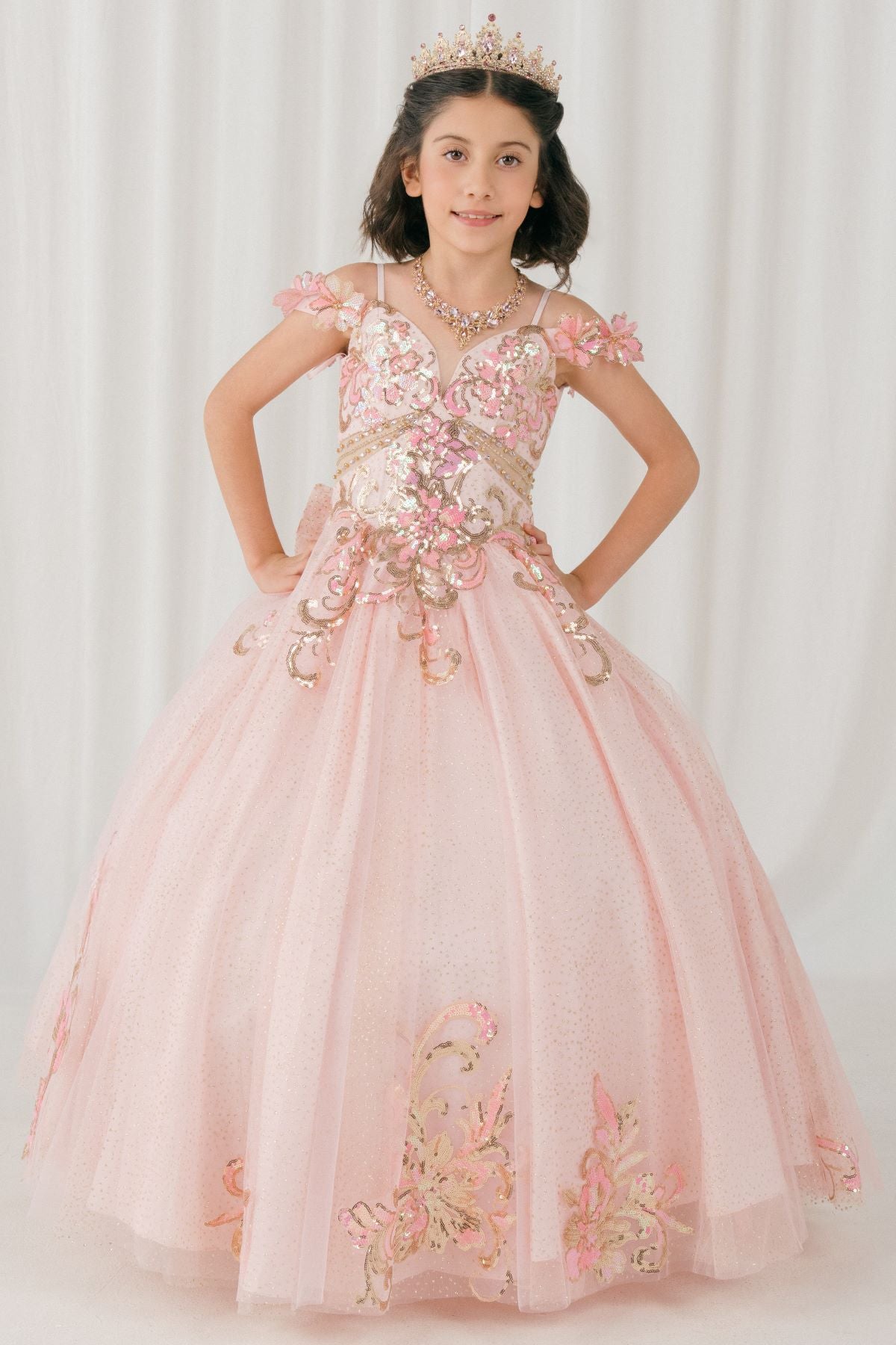 Girls Off Shoulder Gown by Cinderella Couture 8420 – ABC Fashion