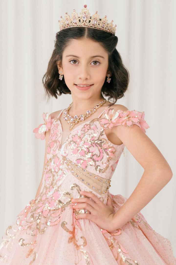 Girls Off Shoulder Gown by Cinderella Couture 8420