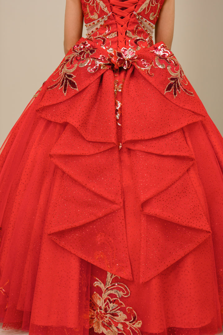 Girls Off Shoulder Gown by Cinderella Couture 8420