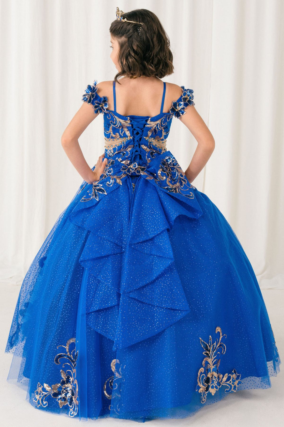 Girls Off Shoulder Gown by Cinderella Couture 8420