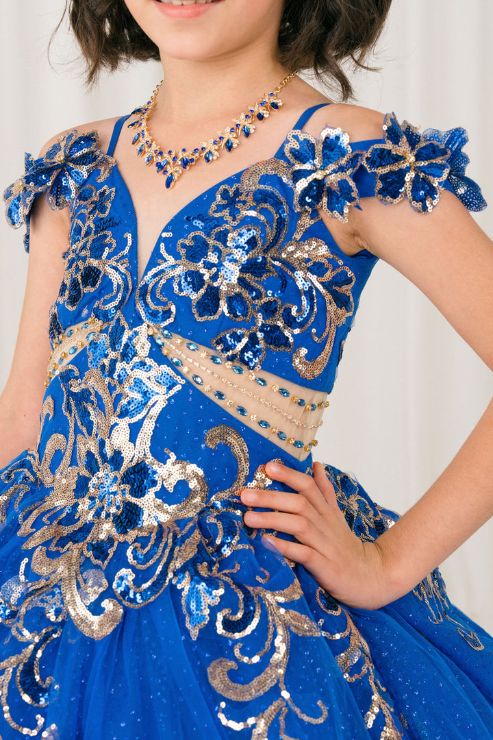 Girls Off Shoulder Gown by Cinderella Couture 8420