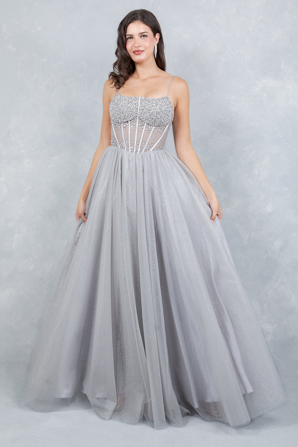 Sleeveless A-line Gown by Cinderella Couture 8459J