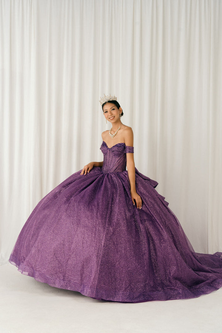 Off Shoulder Ball Gown by Cinderella Couture 8460JQ