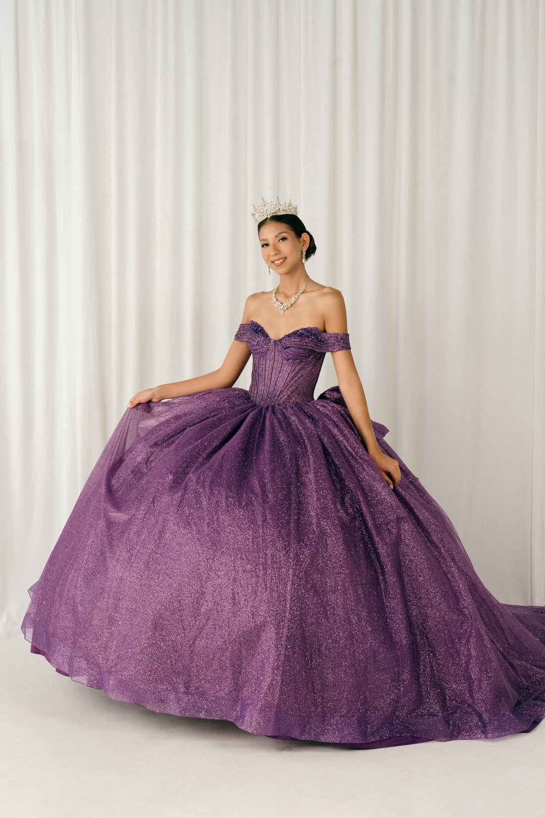 Off Shoulder Ball Gown by Cinderella Couture 8460JQ