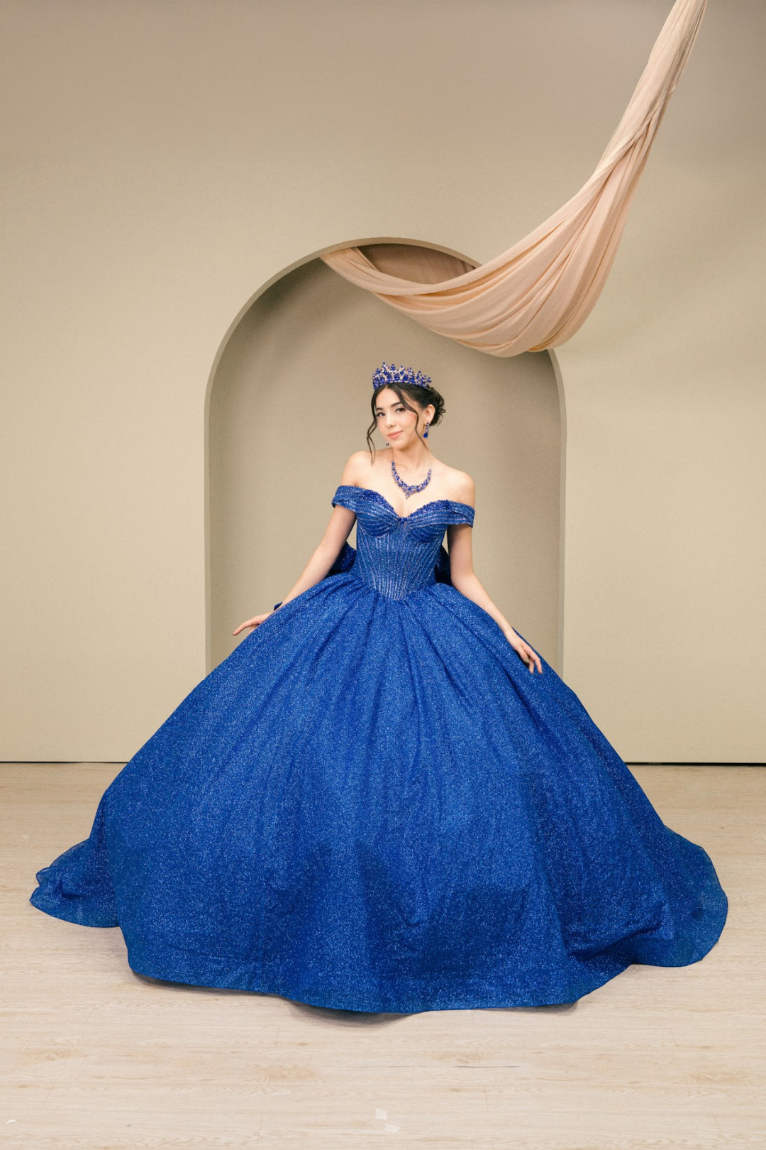Off Shoulder Ball Gown by Cinderella Couture 8460JQ