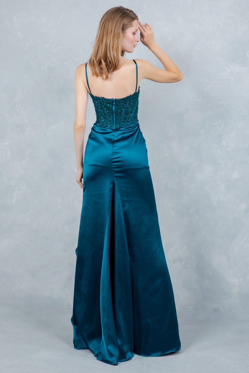 Off Shoulder Ruffled Gown by Cinderella Couture 8461J