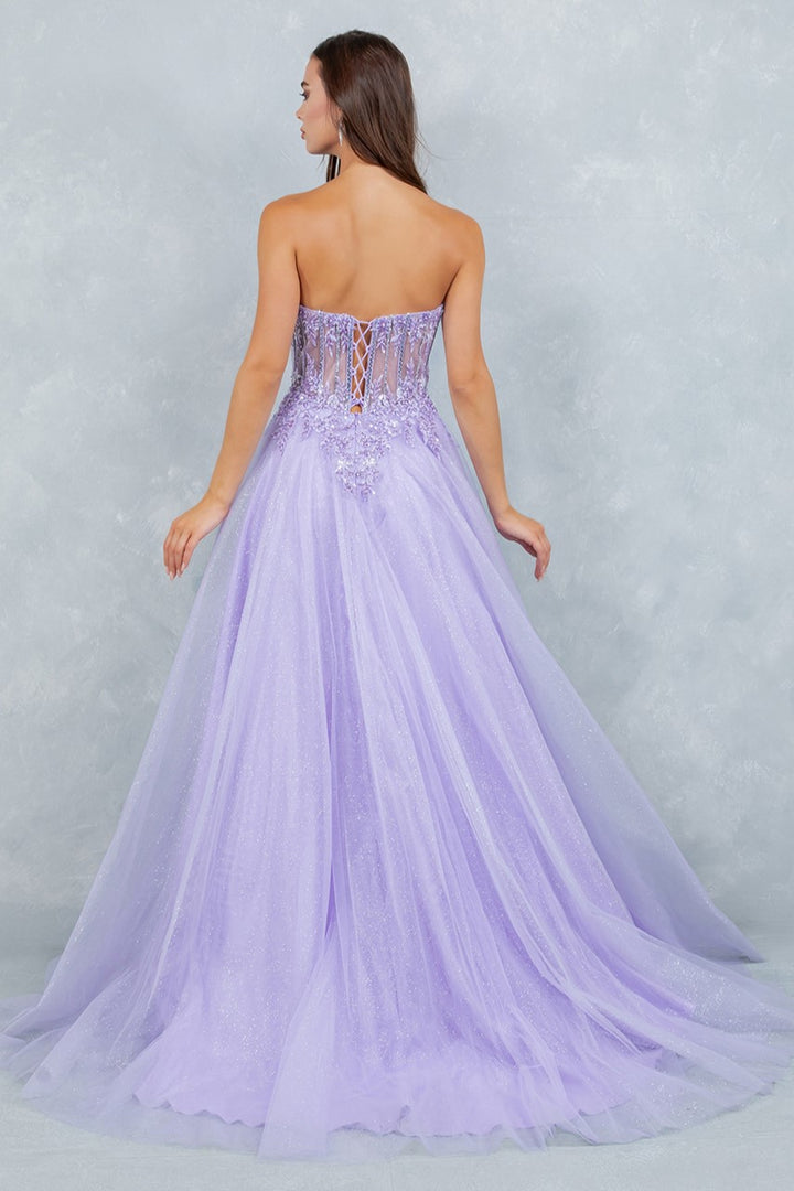 Strapless A-line Gown by Cinderella Couture 8476J