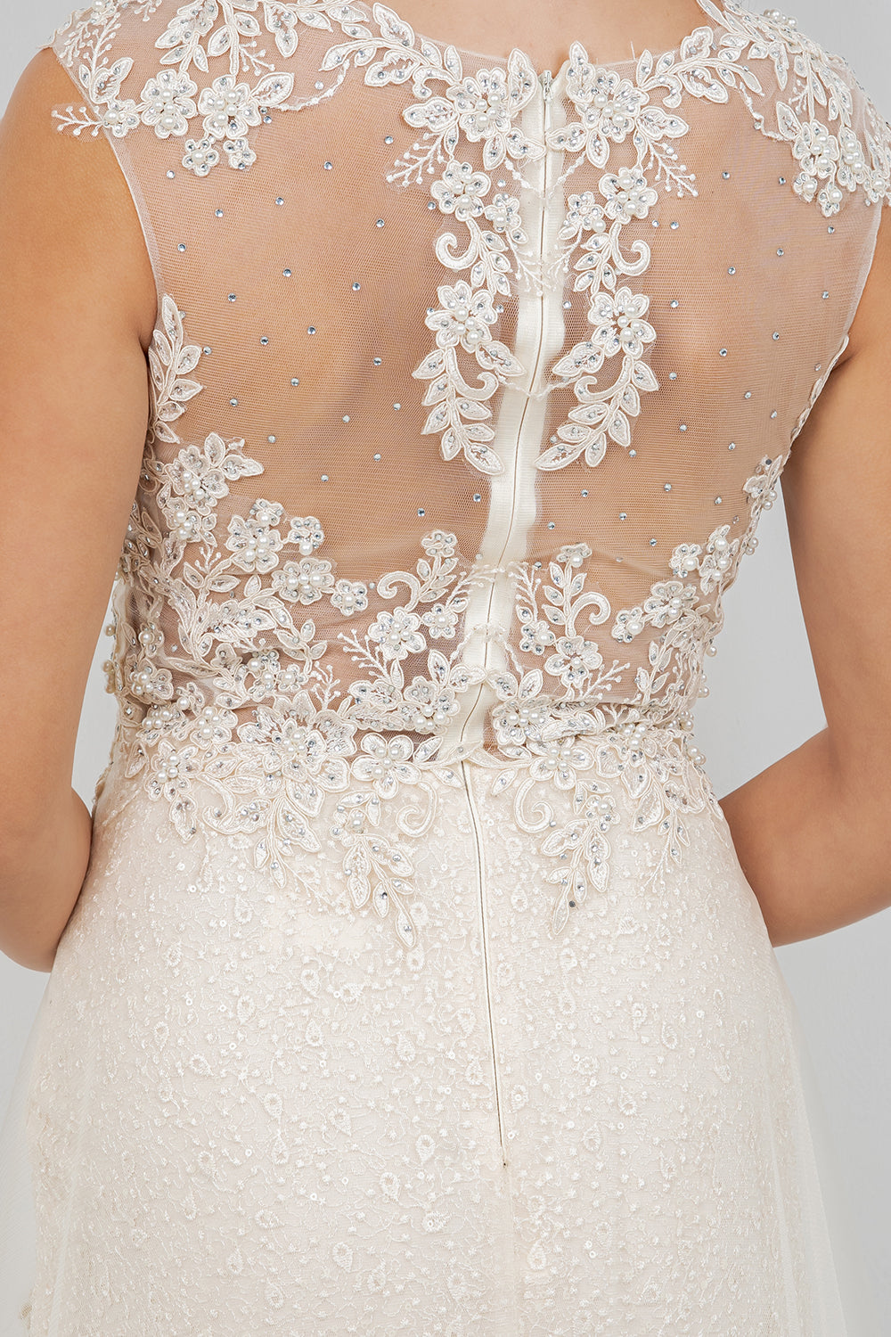 Lace Fitted Sleeveless Gown by Cinderella Couture 8506J