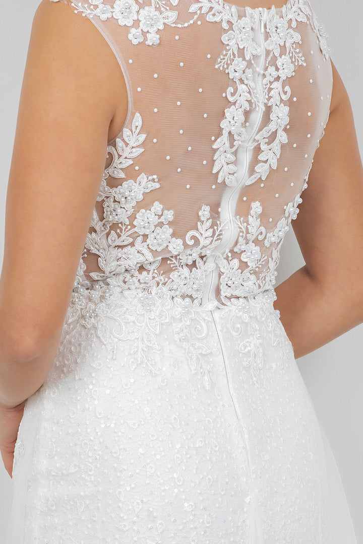 Lace Fitted Sleeveless Gown by Cinderella Couture 8506J