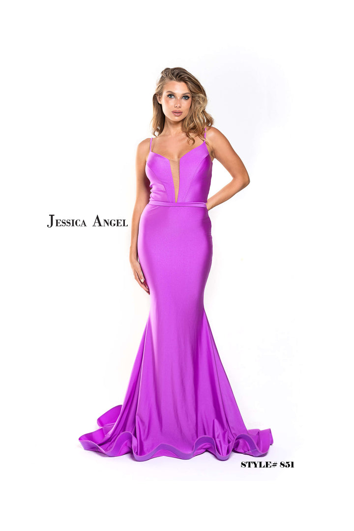 Jersey Fitted Sleeveless Gown by Jessica Angel 851