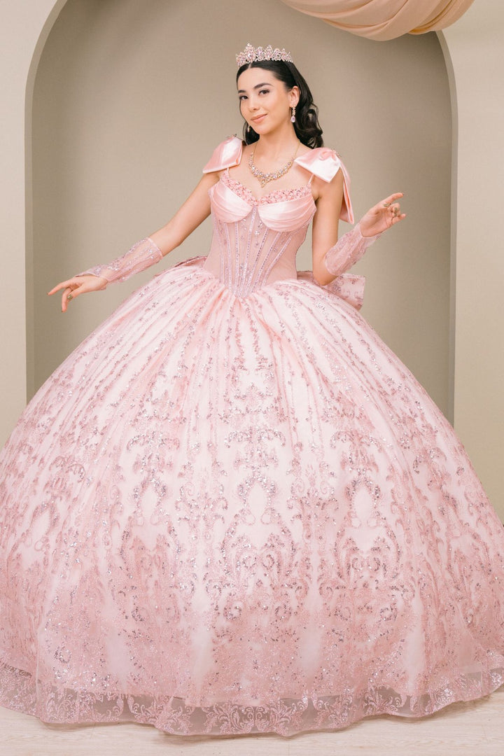 Sleeveless Bow Ball Gown by Cinderella Couture 8530JQ