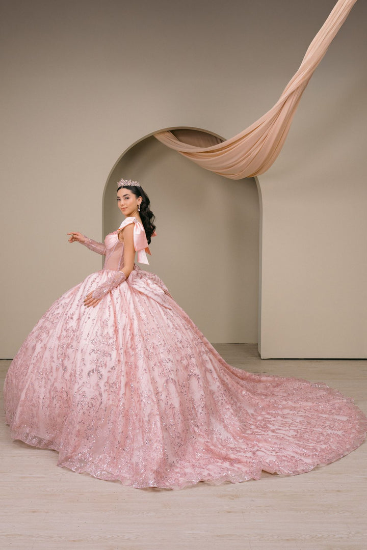 Sleeveless Bow Ball Gown by Cinderella Couture 8530JQ
