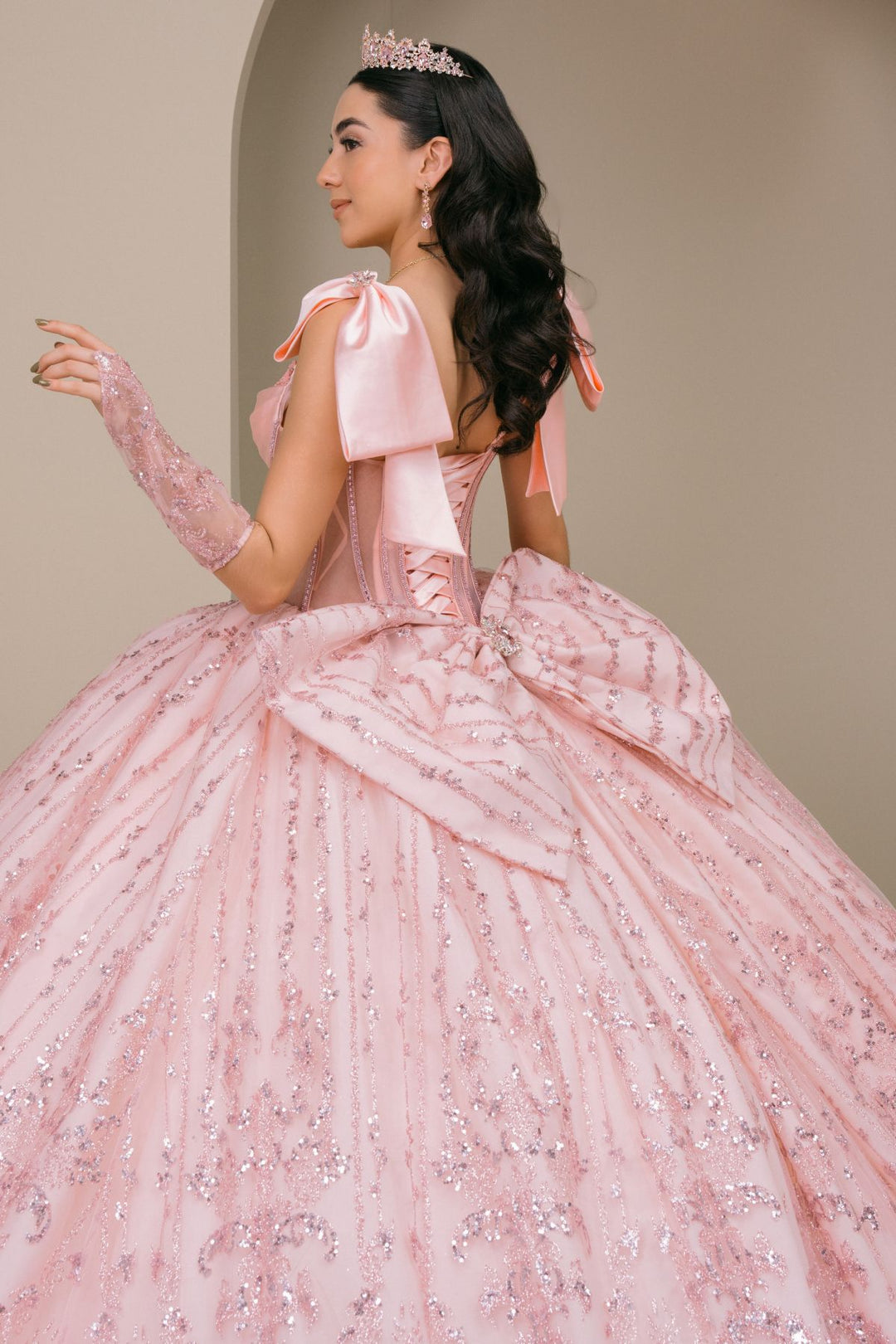 Sleeveless Bow Ball Gown by Cinderella Couture 8530JQ