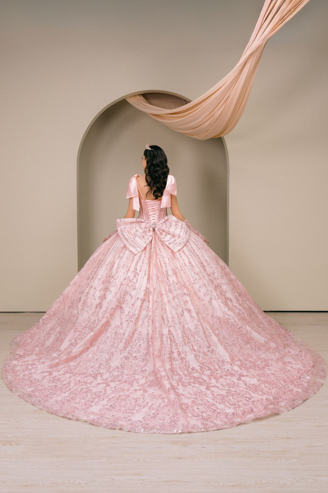 Sleeveless Bow Ball Gown by Cinderella Couture 8530JQ