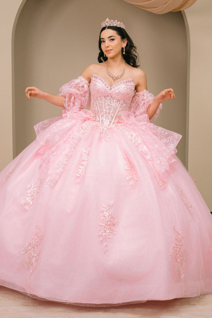 Lace Strapless Ball Gown by Cinderella Couture 8535JQ